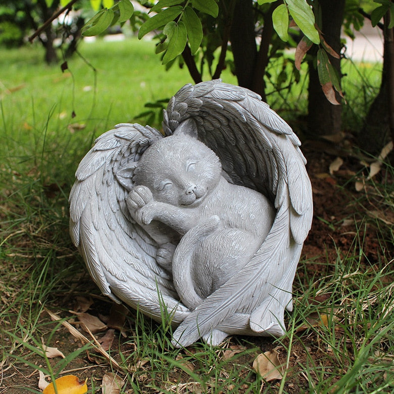 Angel Cat Statue