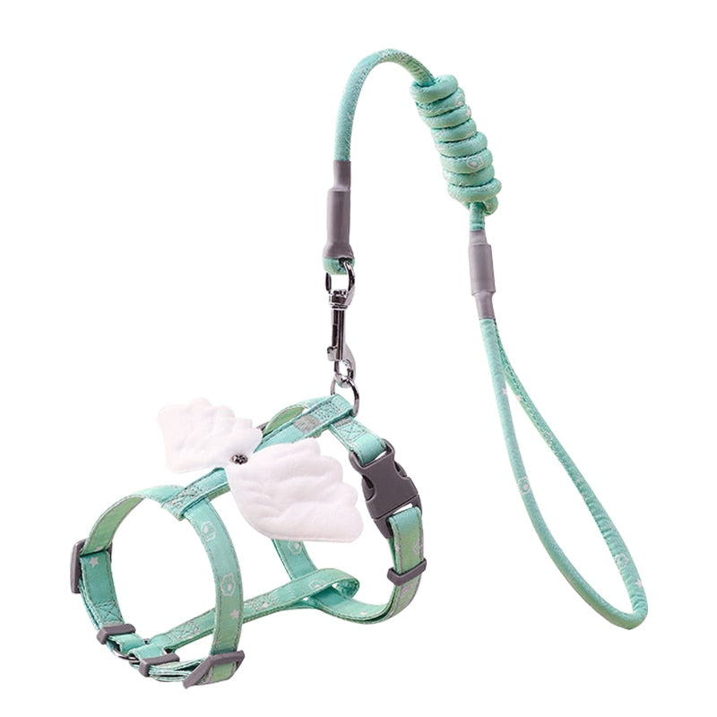 Angel Wing Cat Walking Leash - Green / S - cat harness leash