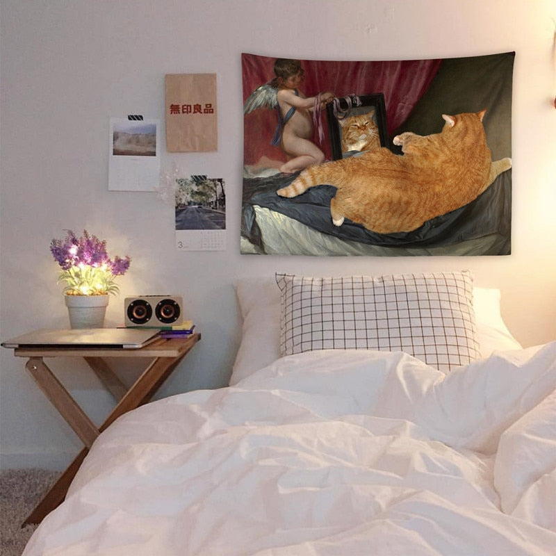 Antique Cat Tapestry - Cat Tapestry