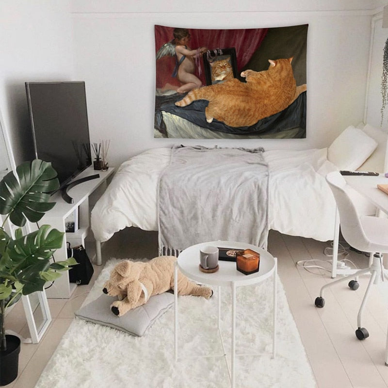 Antique Cat Tapestry - Cat Tapestry