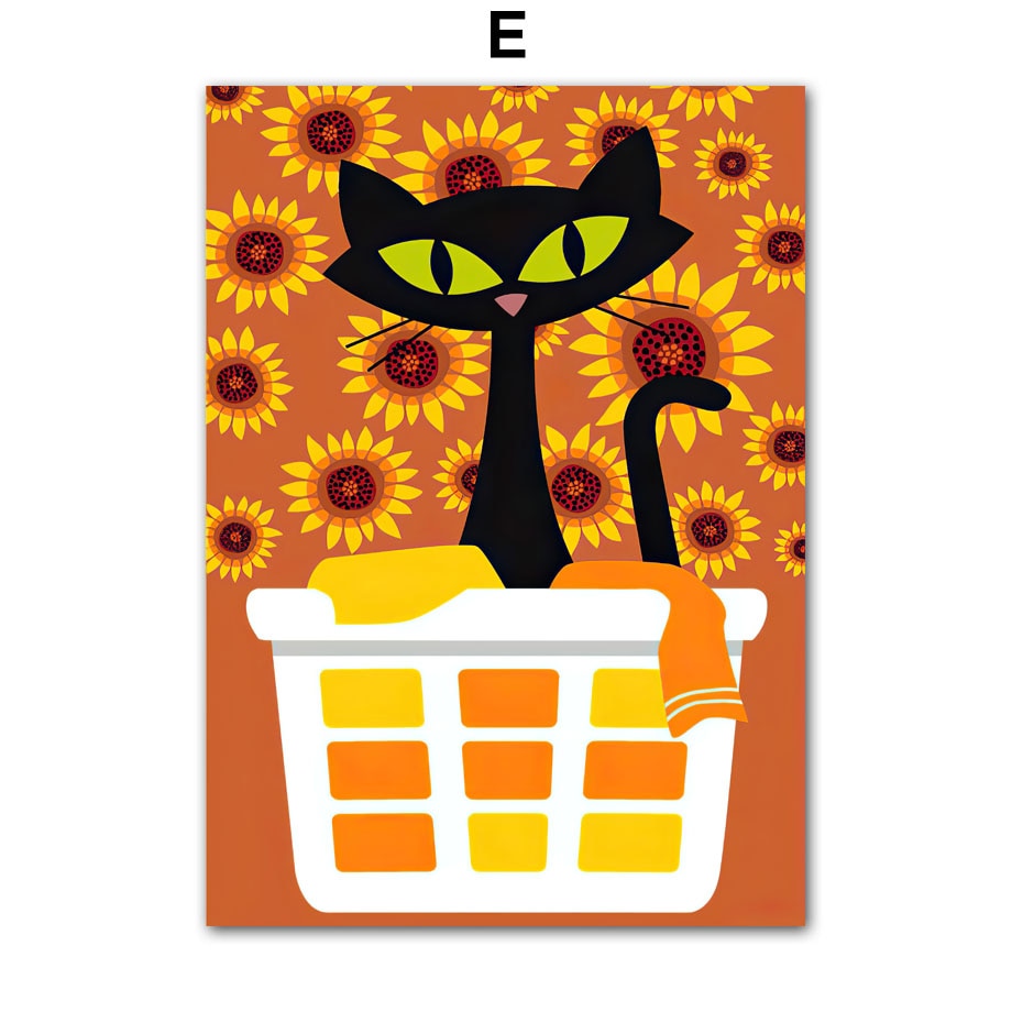 Art Posters Atomic Cat - 13X18 cm No Framed / Sunflower -