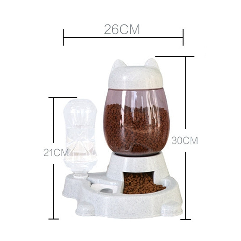 Automatic Cat Food and Water Dispenser - automatic cat food