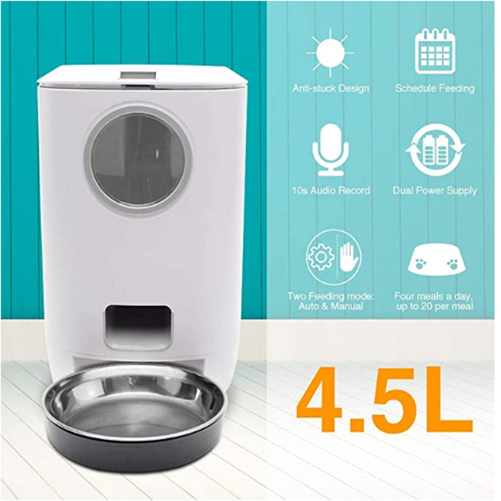 Automatic Cat Food Dispenser for Multiple Cats - automatic