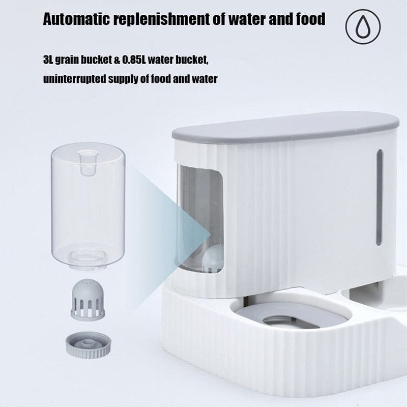 Automatic Food and Water Dispenser for Cats - automatic cat