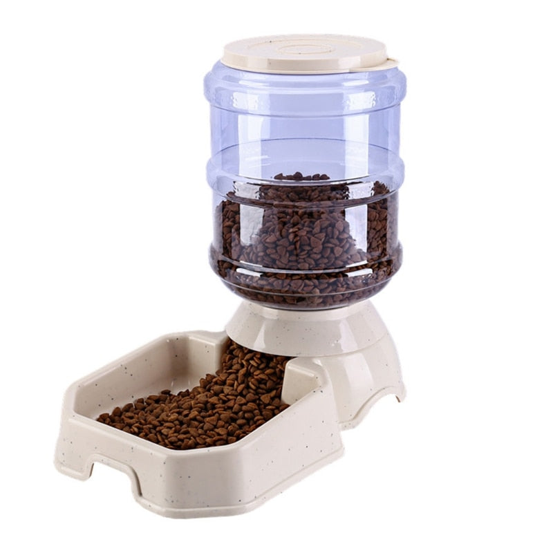 Automatic Food Dispenser Cat - Beige - automatic cat food