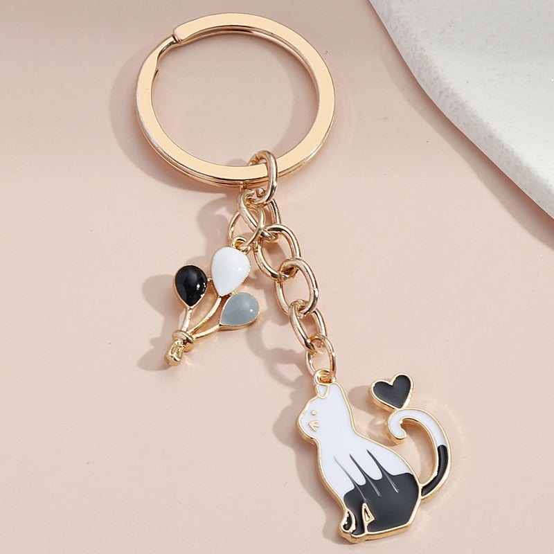 Balloon Cat Keychain - Cat Keychains