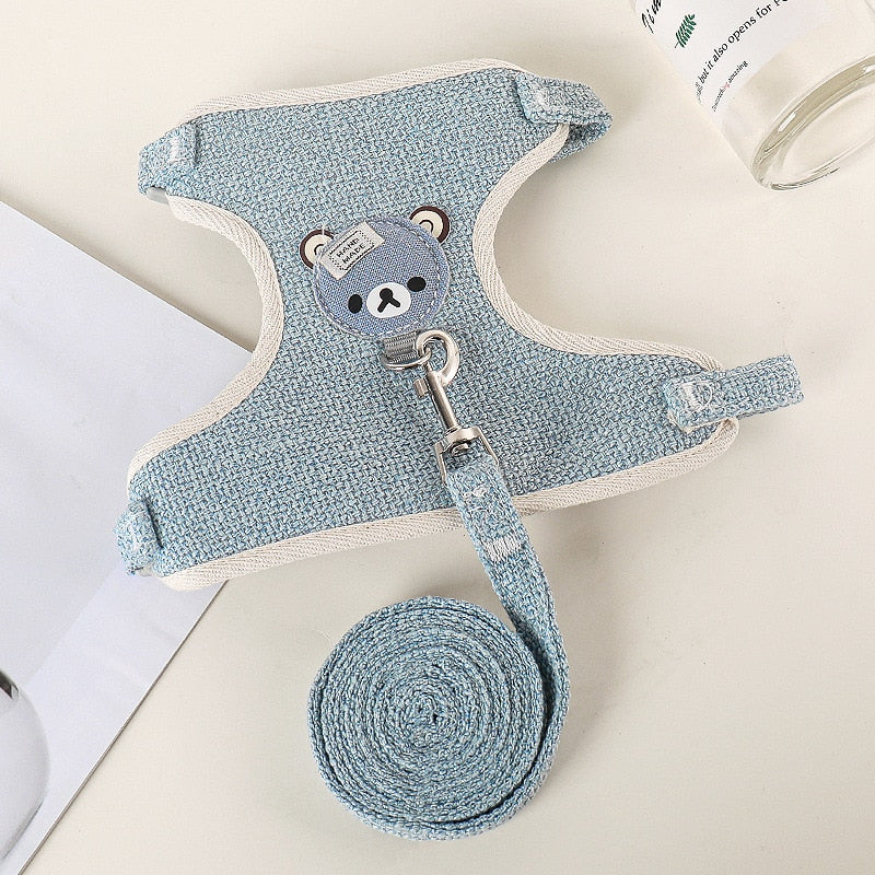 Bear Adjustable Cat Harness - Blue / 1-2.5kg - cat harness