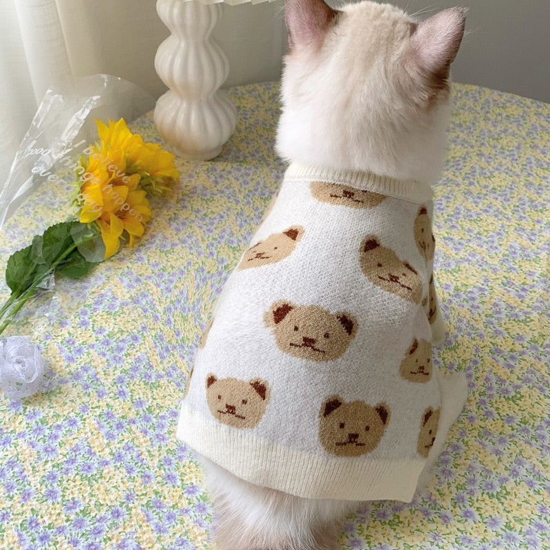 Bear Turtleneck Clothes for Cats - Clothes for cats
