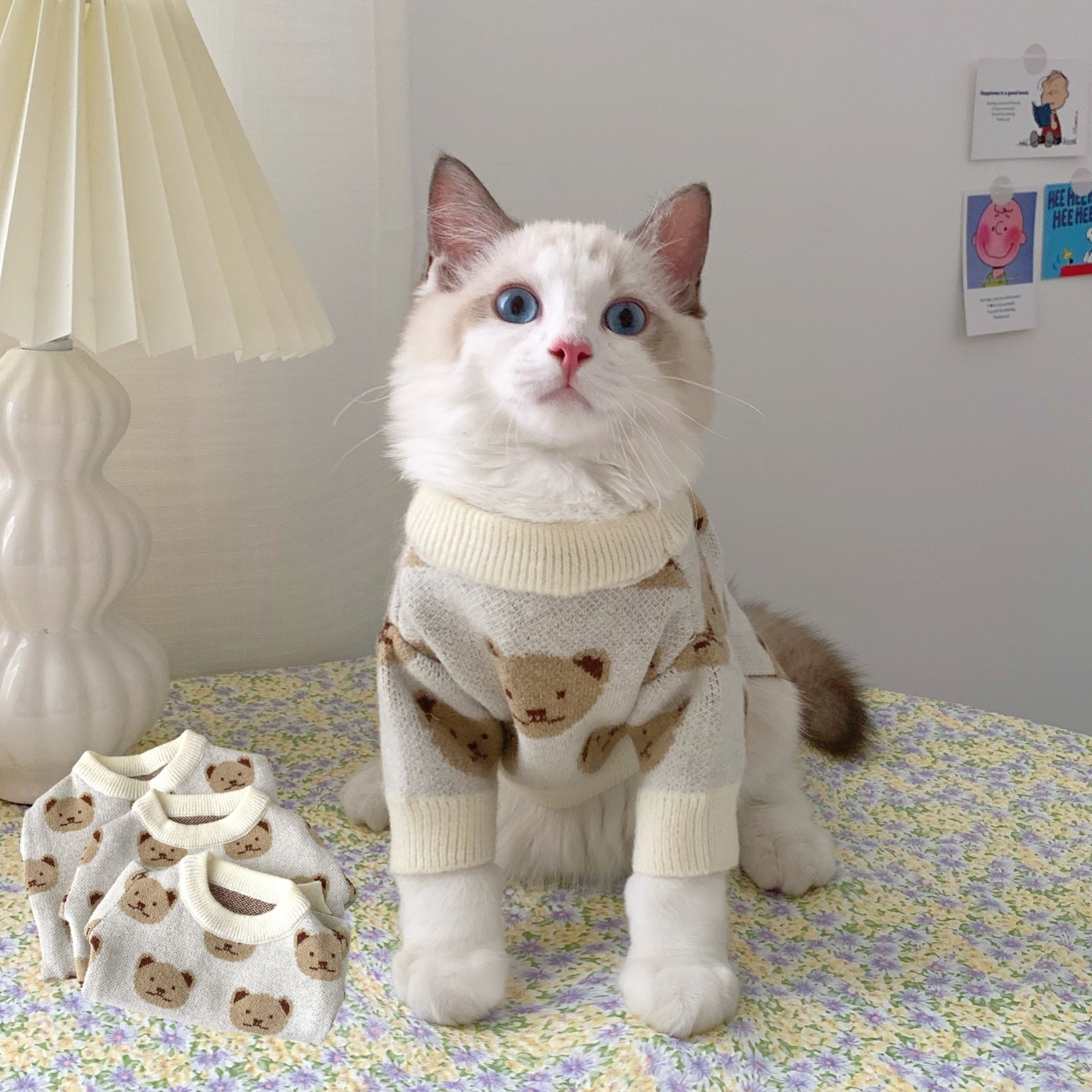 Bear Turtleneck Clothes for Cats - Clothes for cats