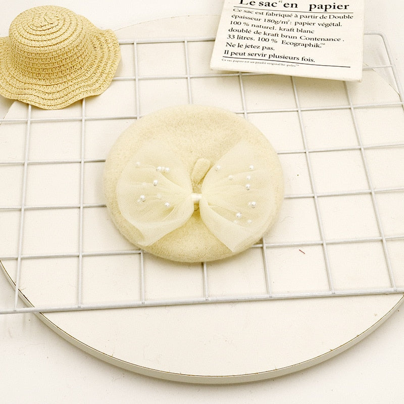 Beret Hat for Cats - Cream / One Size - Hat for Cats