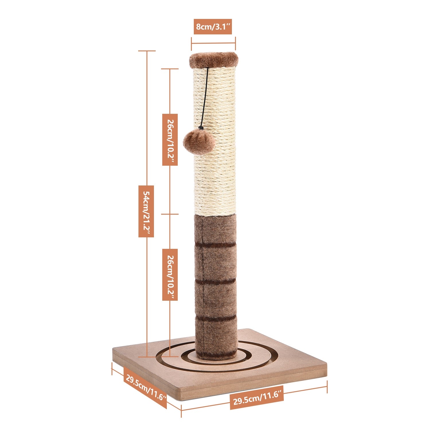 Big Cat Scratching Post - Grey - Cat scratching post
