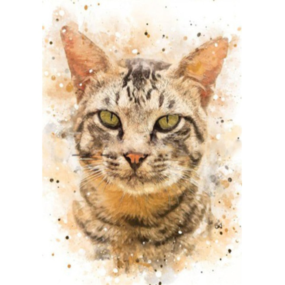 Big Cats Diamond Painting - Yellow / Square 20x25cm