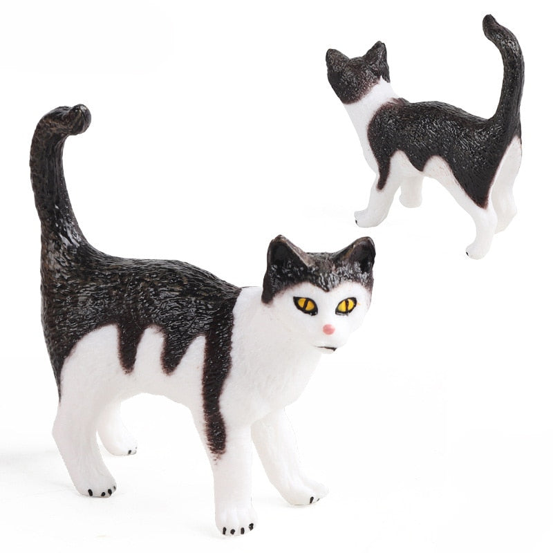 Black and White Cat Figurine