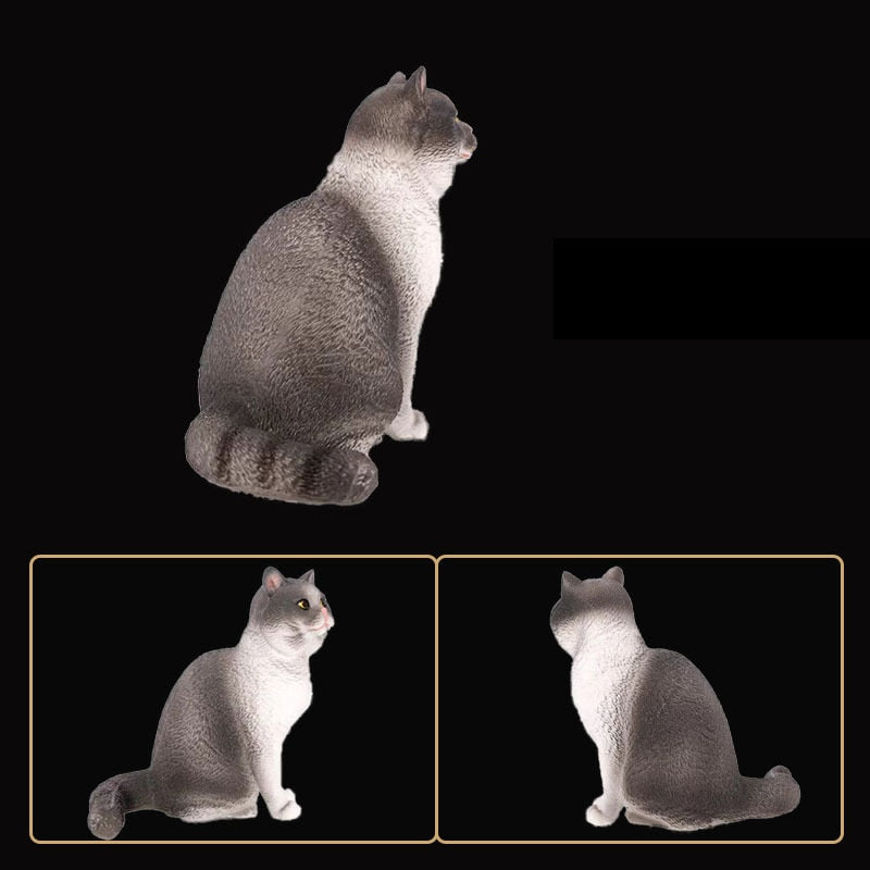 Black and White Cat Statue