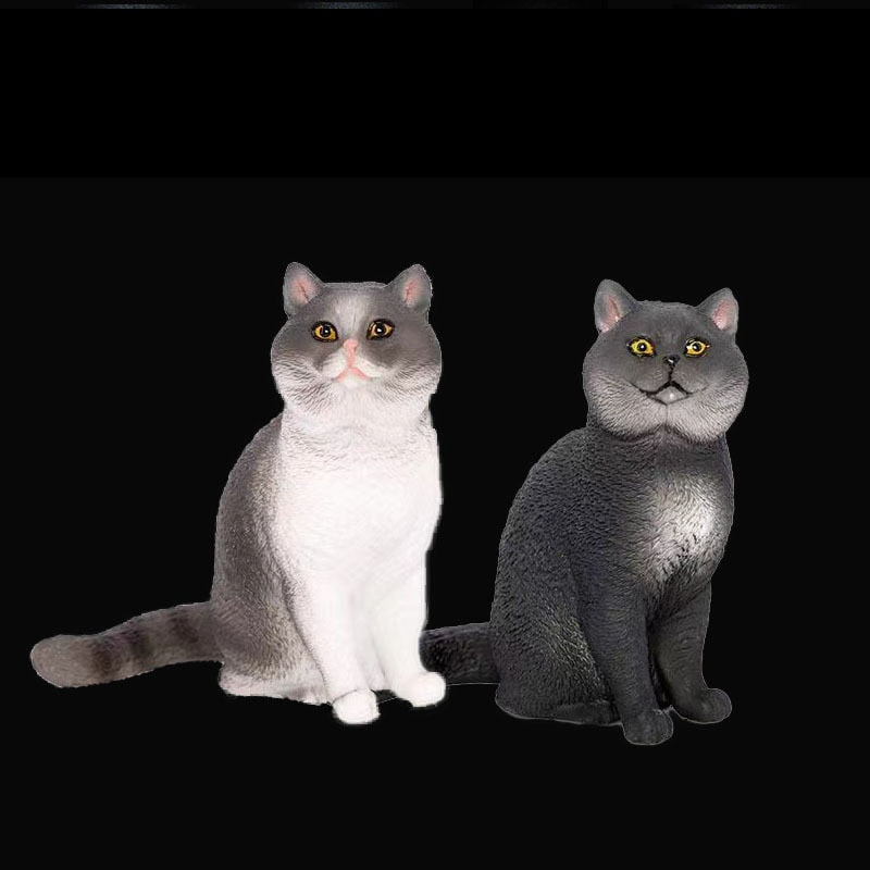Black and White Cat Statue