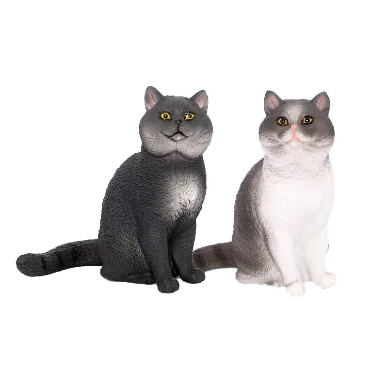 Black and White Cat Statue