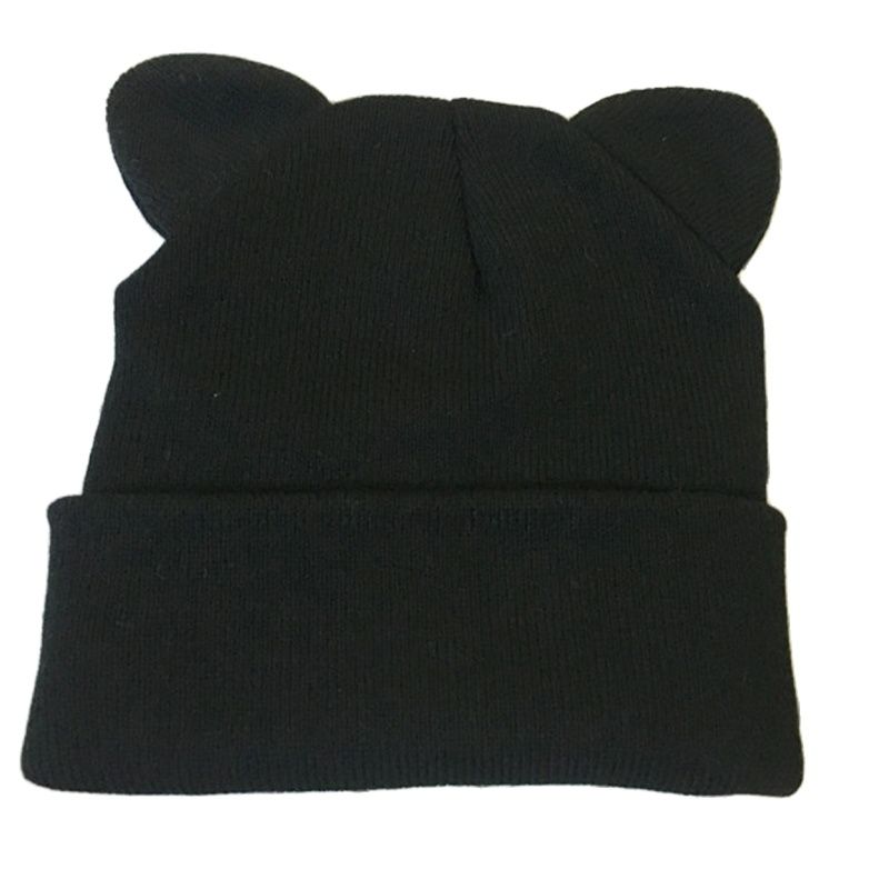 Black Cat Beanie - Cat beanie