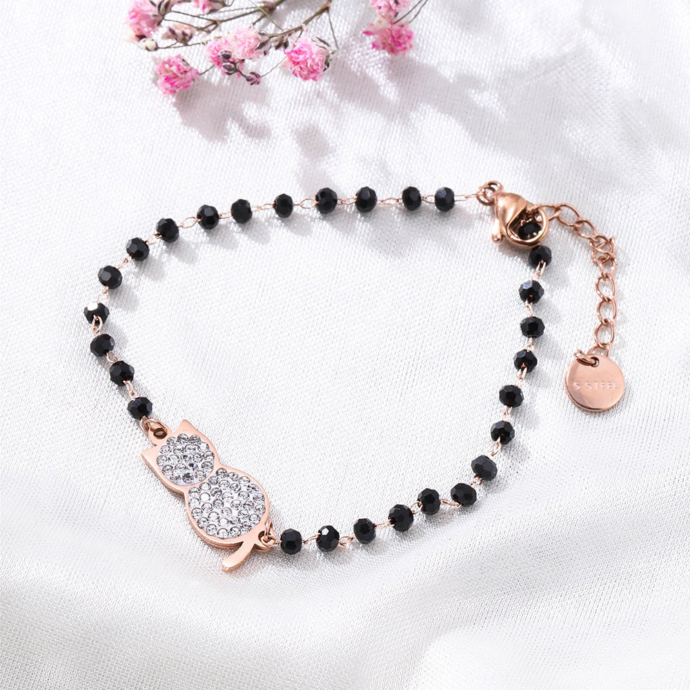 Black Cat Bracelet - Cat bracelet