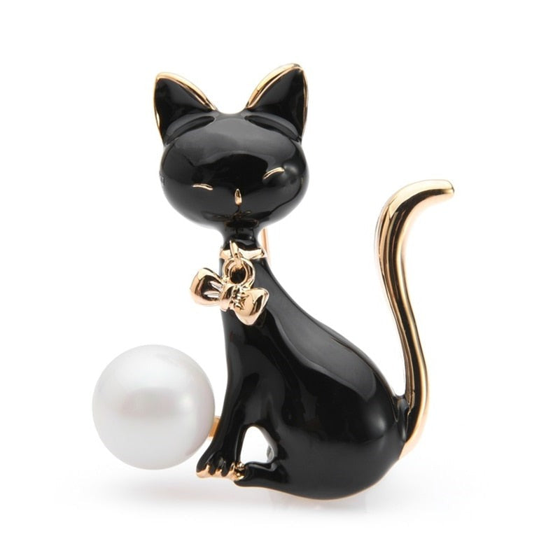 Black cat Brooch - Black cat Brooch