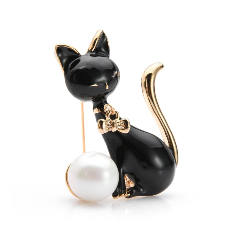 Black cat Brooch - Black cat Brooch