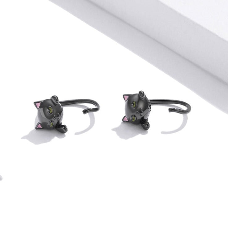 Black Cat Earrings - Cat earrings