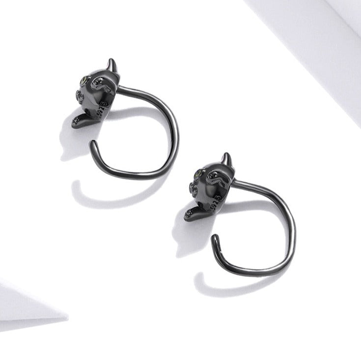 Black Cat Earrings - Cat earrings