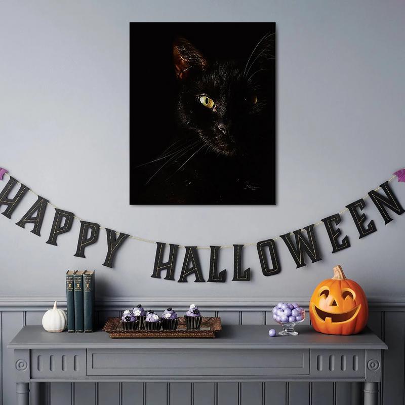 Black Cat Graphic Wall Art