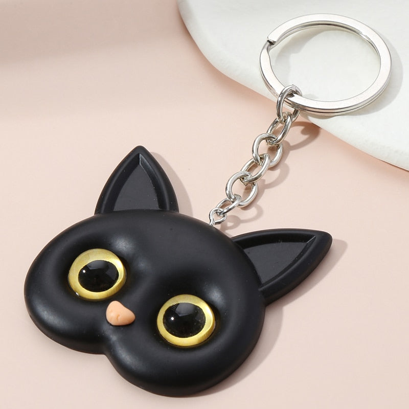 Black Cat Keychain - Cat Keychains