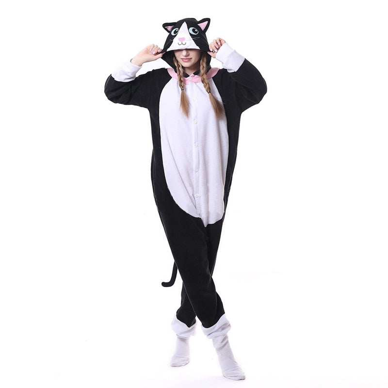 Black Cat Kigurumi - Black / S(fit 150-160cm) - Kigurumi