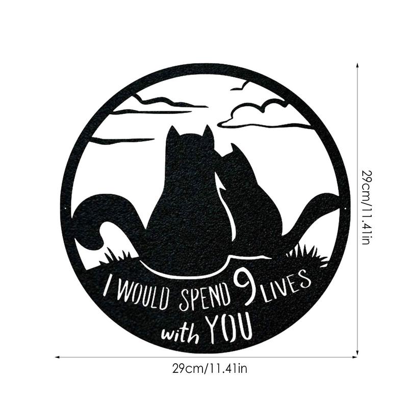 Black Cat Metal Wall Art
