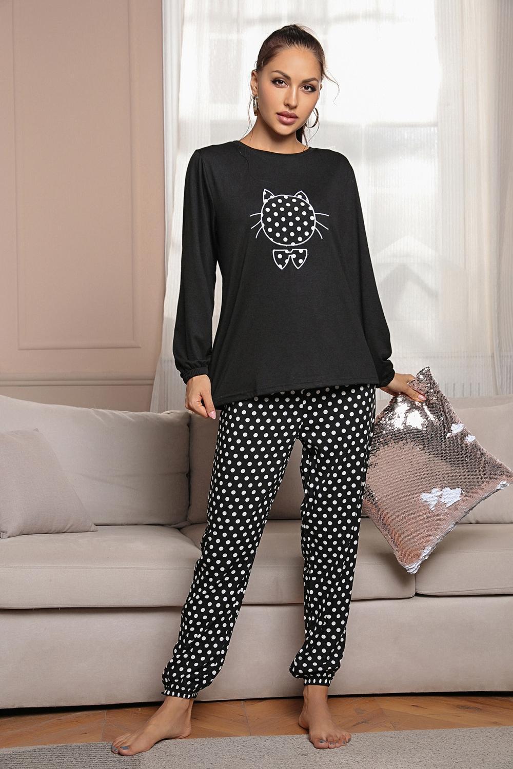 Black Cat Pajamas - Cat pajamas
