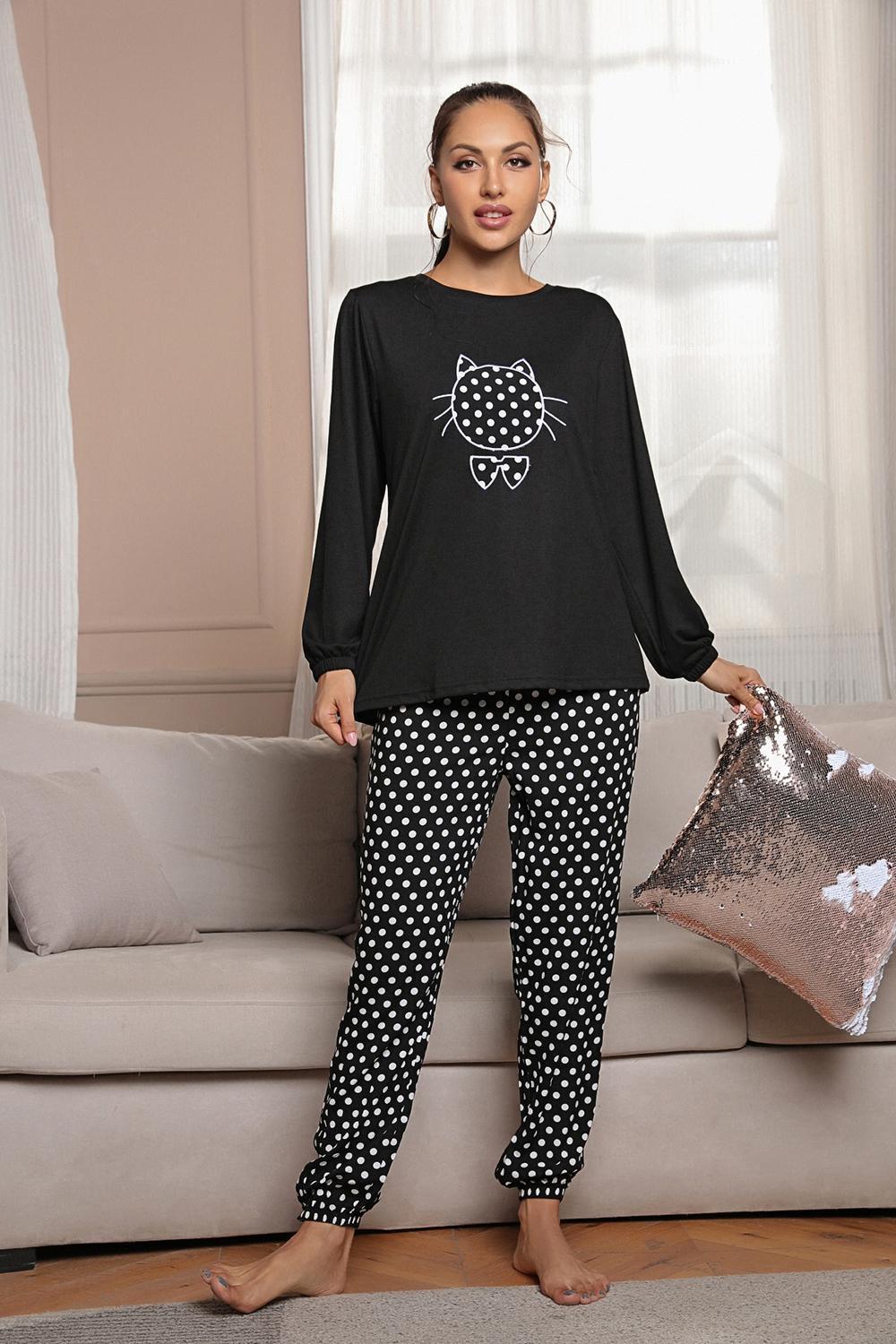 Black Cat Pajamas - Cat pajamas