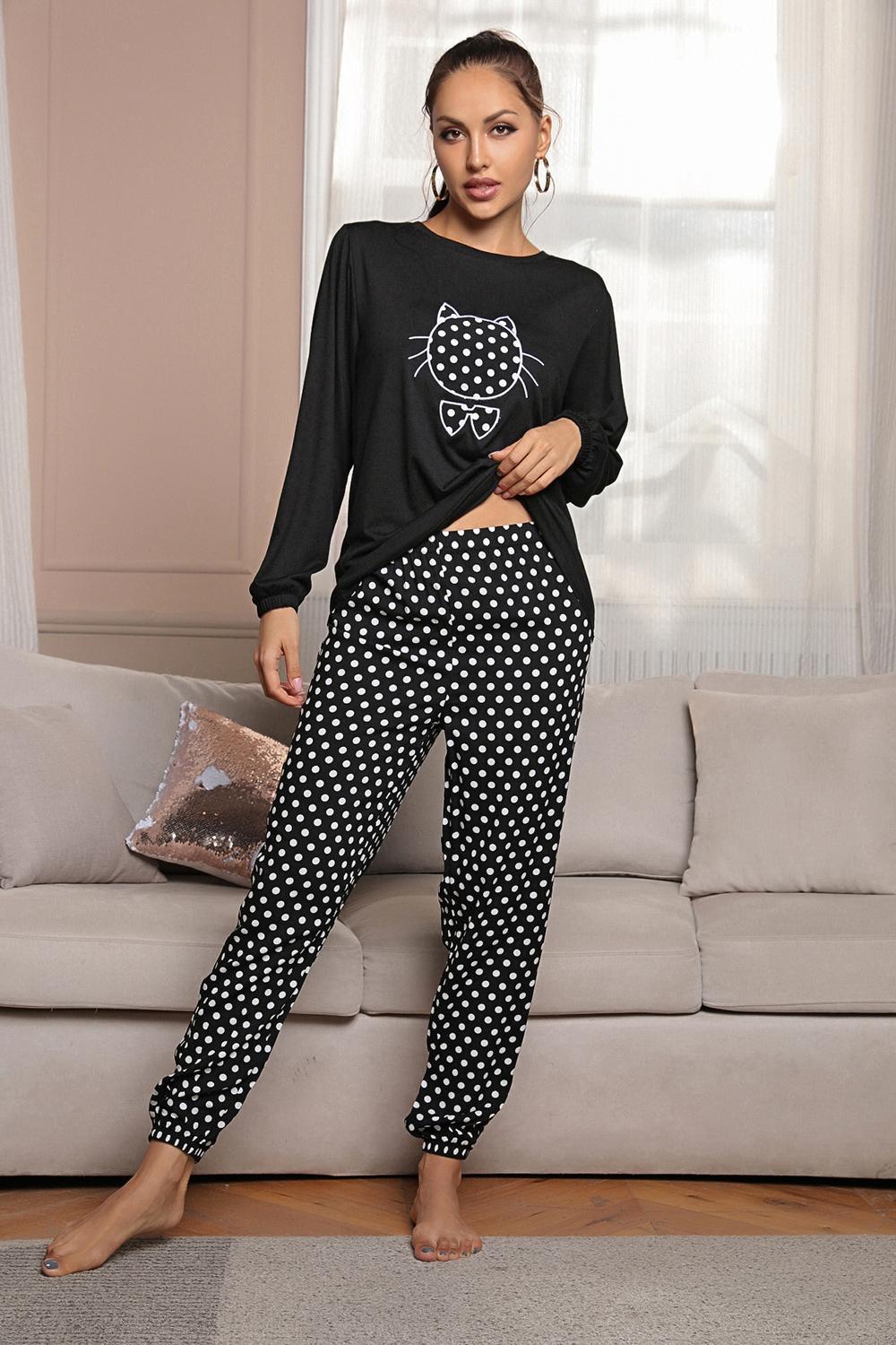 Black Cat Pajamas - Cat pajamas