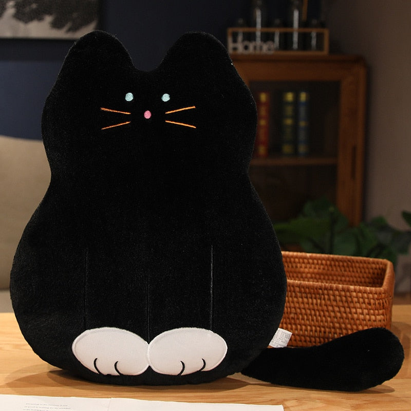 Black cat plush on sale pillow