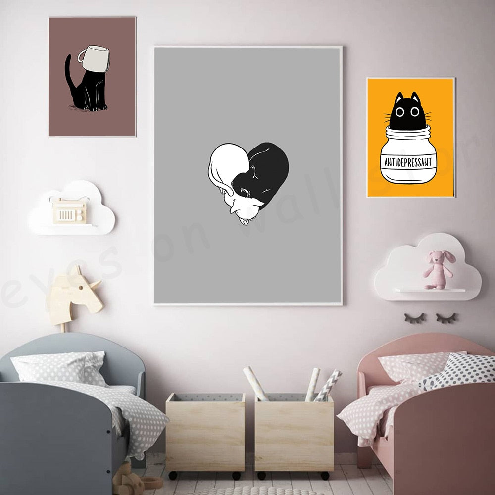 Black Cat Posters - Cat poster