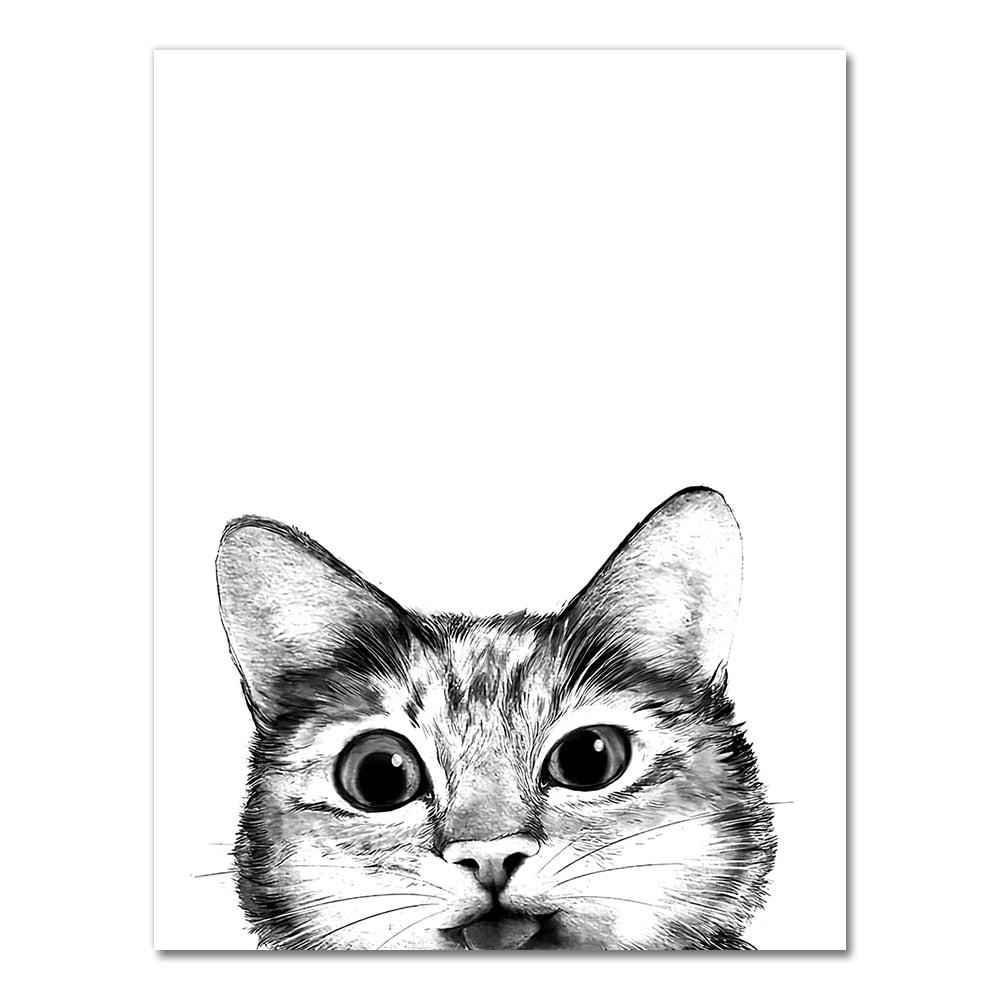 Black Cat Posters and Prints - 13x18cm No Frame / Cute - Cat