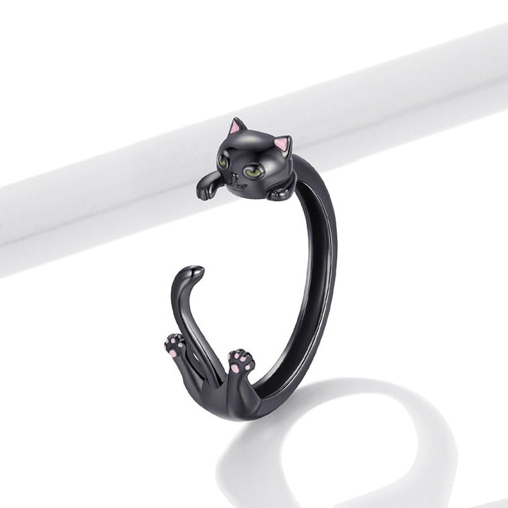 Black Cat Ring - cat rings