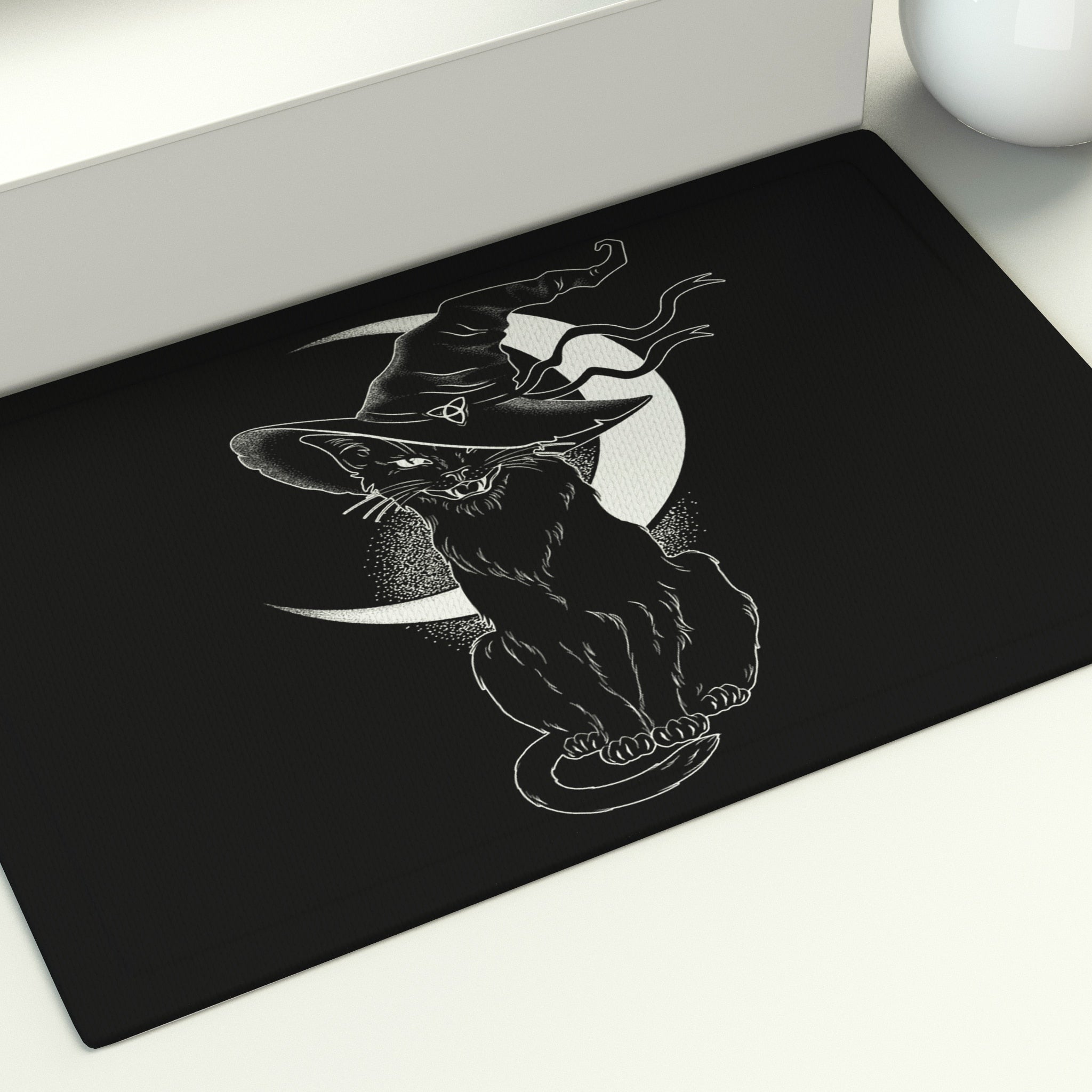 Black Cat Rug - Moon / 40x60cm