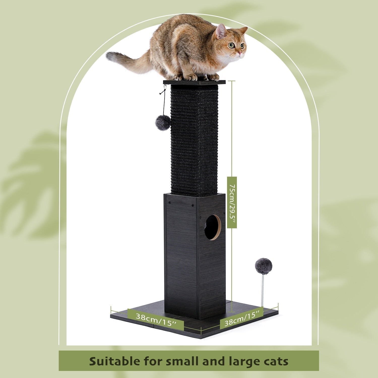 Black Cat Scratch Post - Cat scratching post