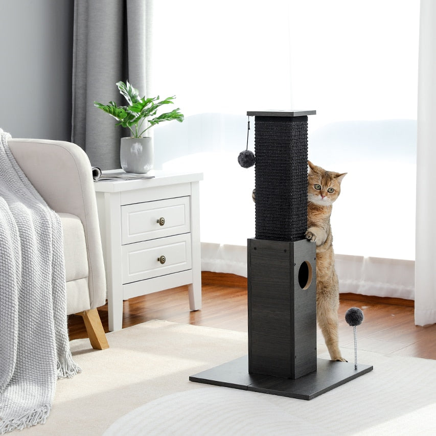 Black Cat Scratch Post - Cat scratching post