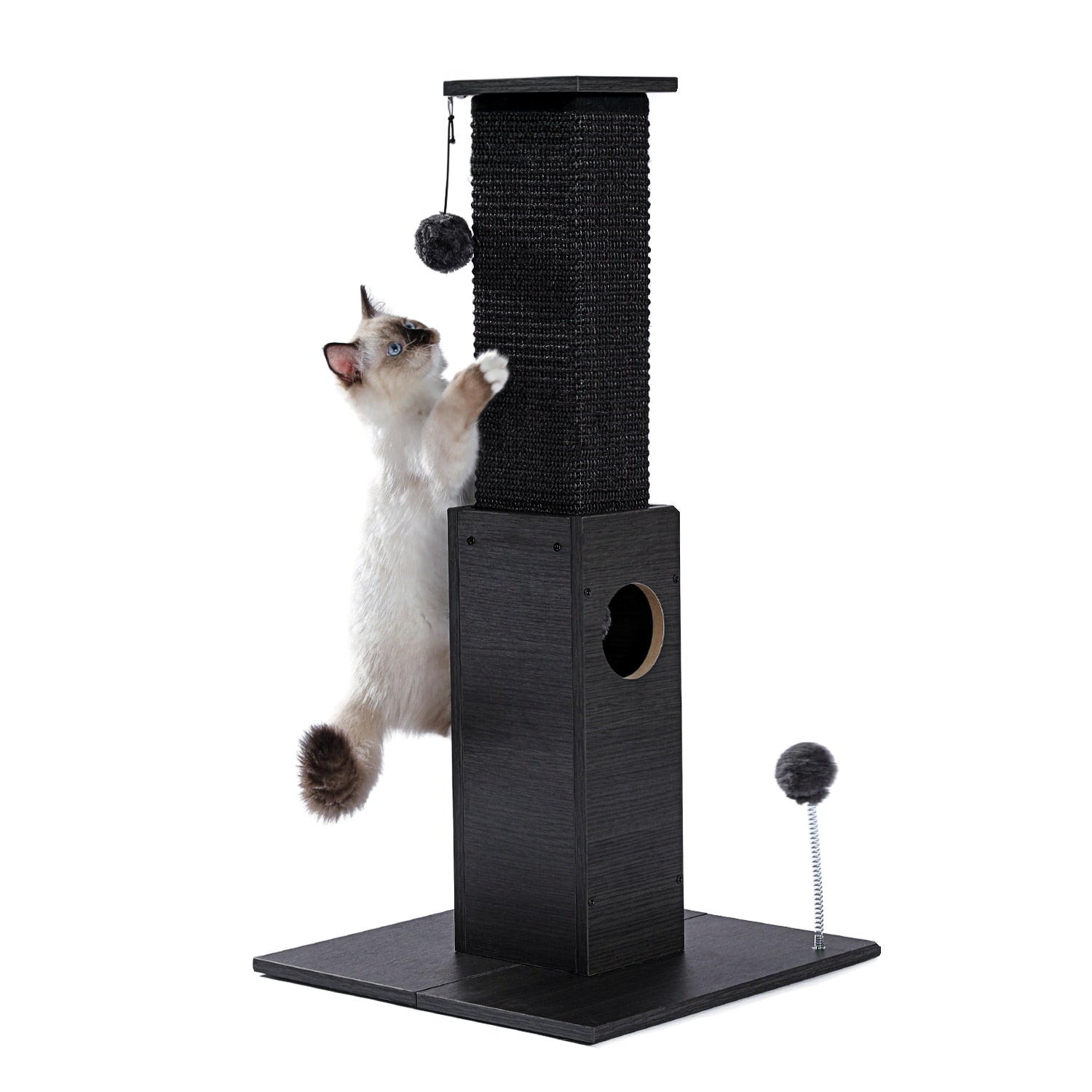 Black Cat Scratch Post - Cat scratching post