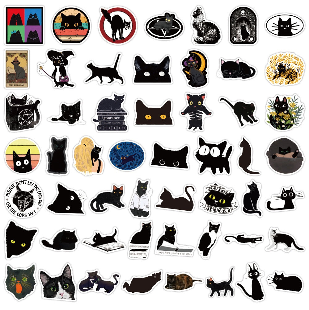 Black Cat Stickers