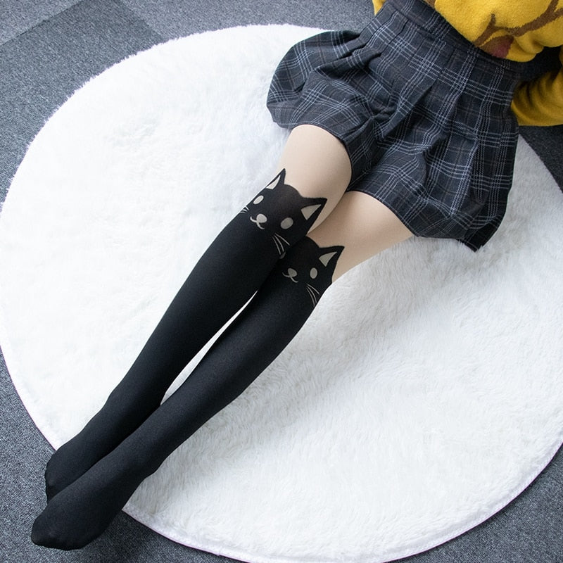 Black Cat Tights - Cat Tights
