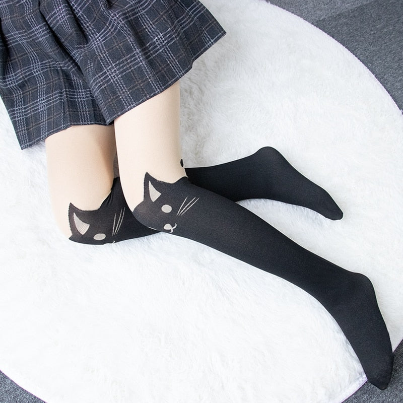 Black Cat Tights - Cat Tights