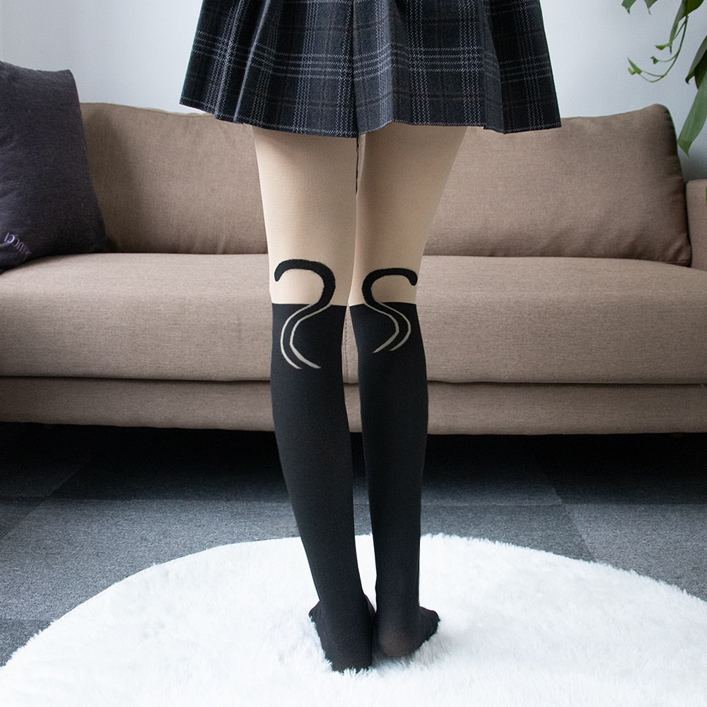 Black Cat Tights - Cat Tights