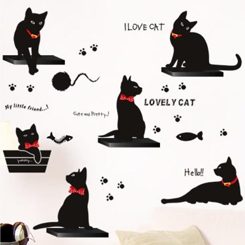 Black Cat Vinyl Wall Art
