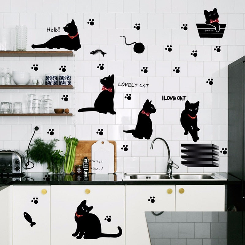 Black Cat Vinyl Wall Art