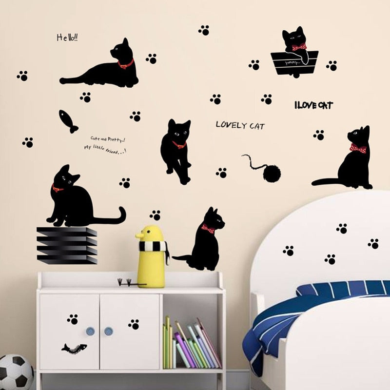 Black Cat Vinyl Wall Art