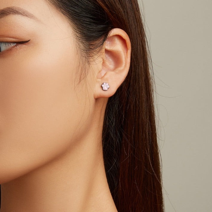 Black Pink Cat Earrings - Cat earrings