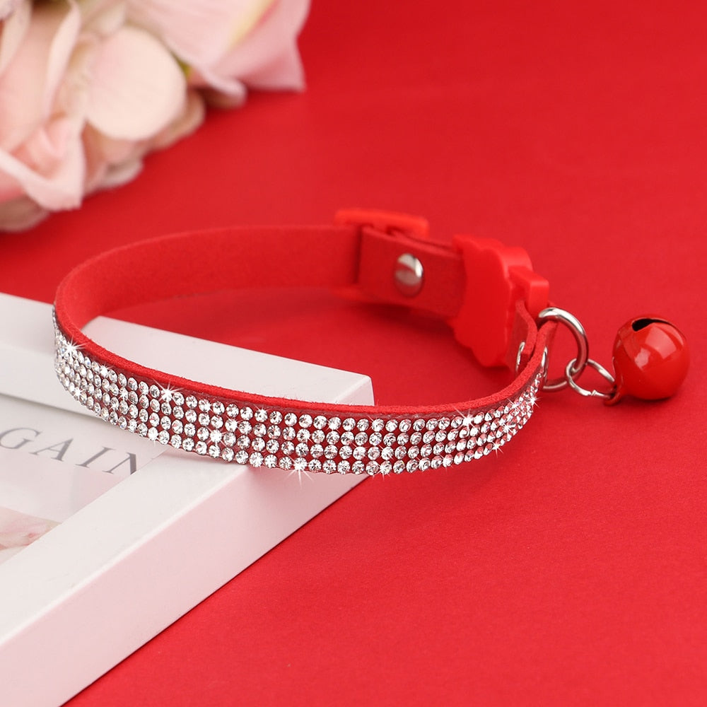 Bling Cat Collars - Red / XS - Cat collars